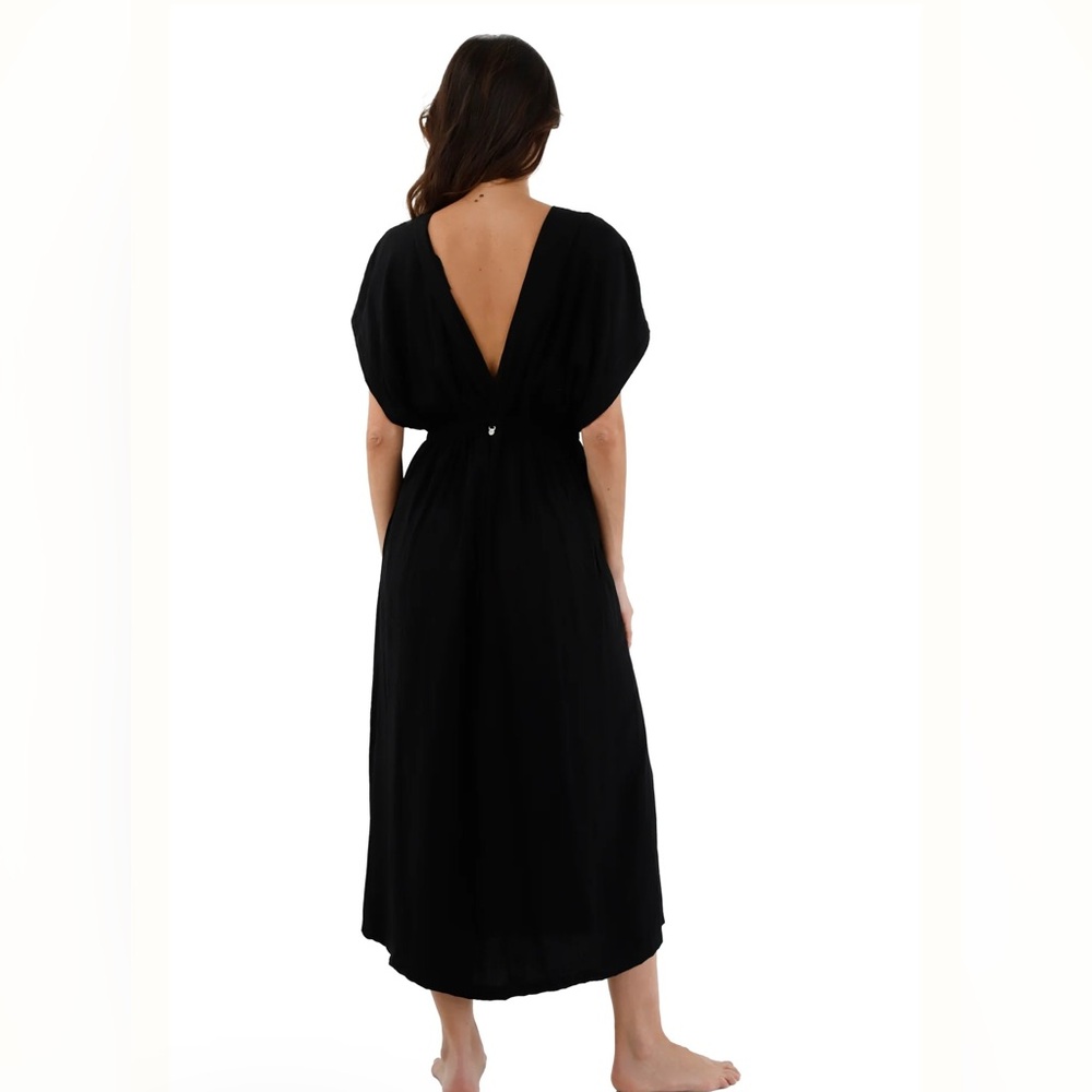 Malai Mirage Cover-Up Dress Black Small Beach Summer - Picture 2 of 6